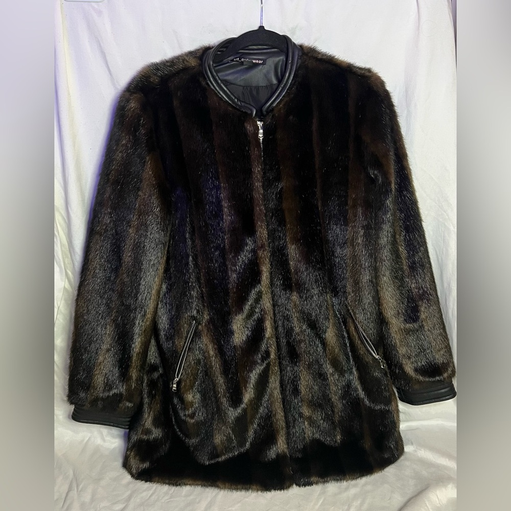 Brown and black ombré coat